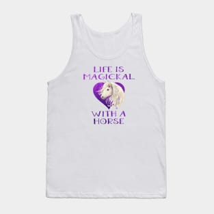 Cheeky Witch® Purple Life is Magickal With a Horse Tank Top